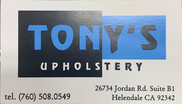 tony's upholstery jordan silver lakes helendale ca association